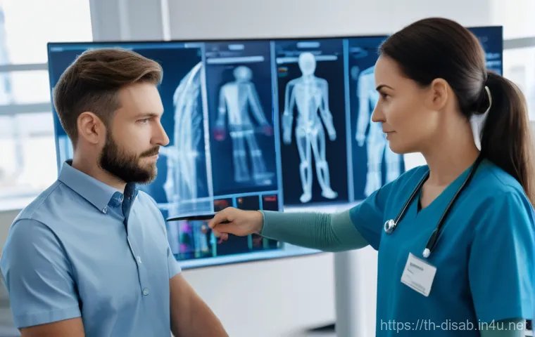 장애인재활상담사 국가 자격증 혜택 - **Image Prompt: A Compassionate Path to Recovery**
    "A heartwarming scene in a bright, modern reh...