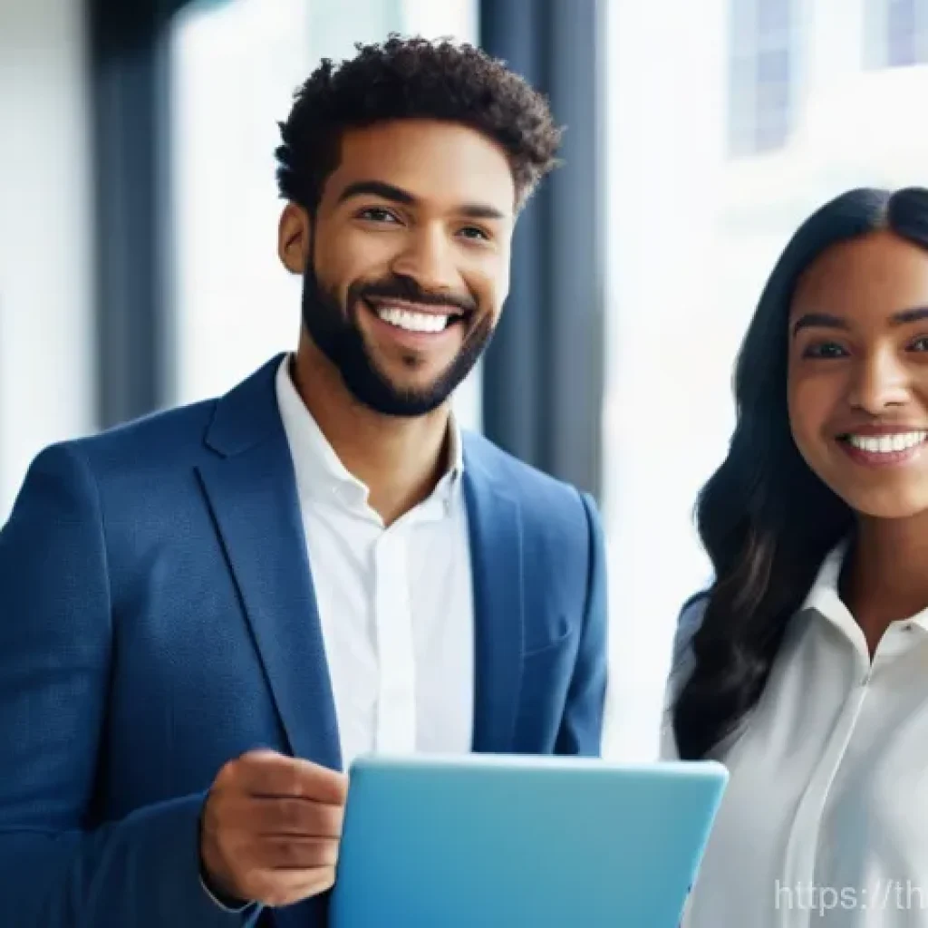 장애인재활상담사 해외 취업 가능성 - **Prompt:** A diverse group of young, enthusiastic professionals, both male and female, in a modern,...