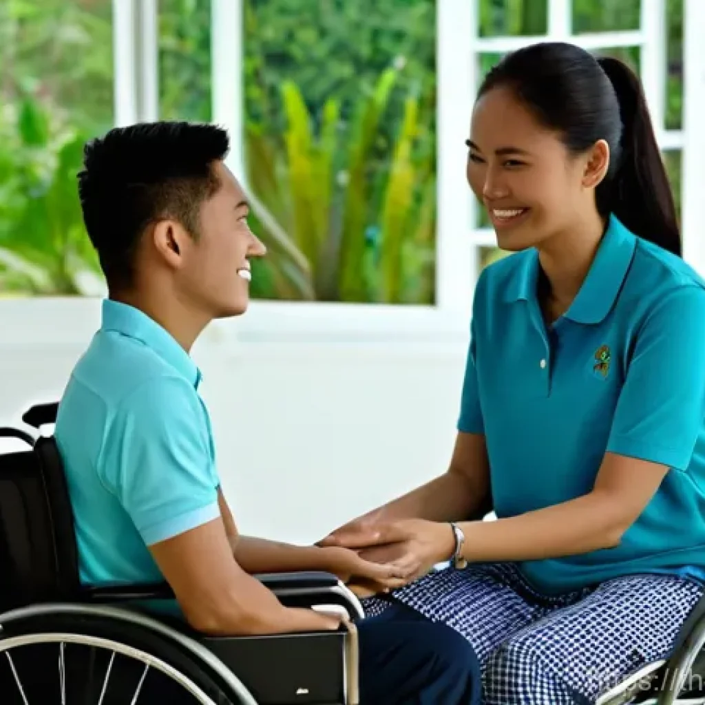 장애인재활상담사와 지속 가능한 상담 - **Prompt: The Guiding Light of Rehabilitation**
    "A rehabilitation counselor, a compassionate Tha...