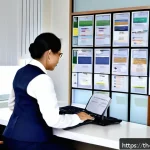 Home 20 장애인재활상담사 자격유지 조건 - A professional Thai rehabilitation counselor in a modern office setting, reviewing official license ...