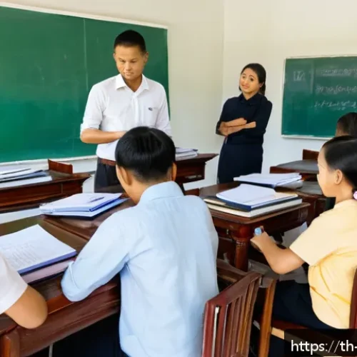 Home 31 장애인재활상담사 자격시험 난이도 - A professional Thai classroom setting with diverse adult students attentively studying disability re...